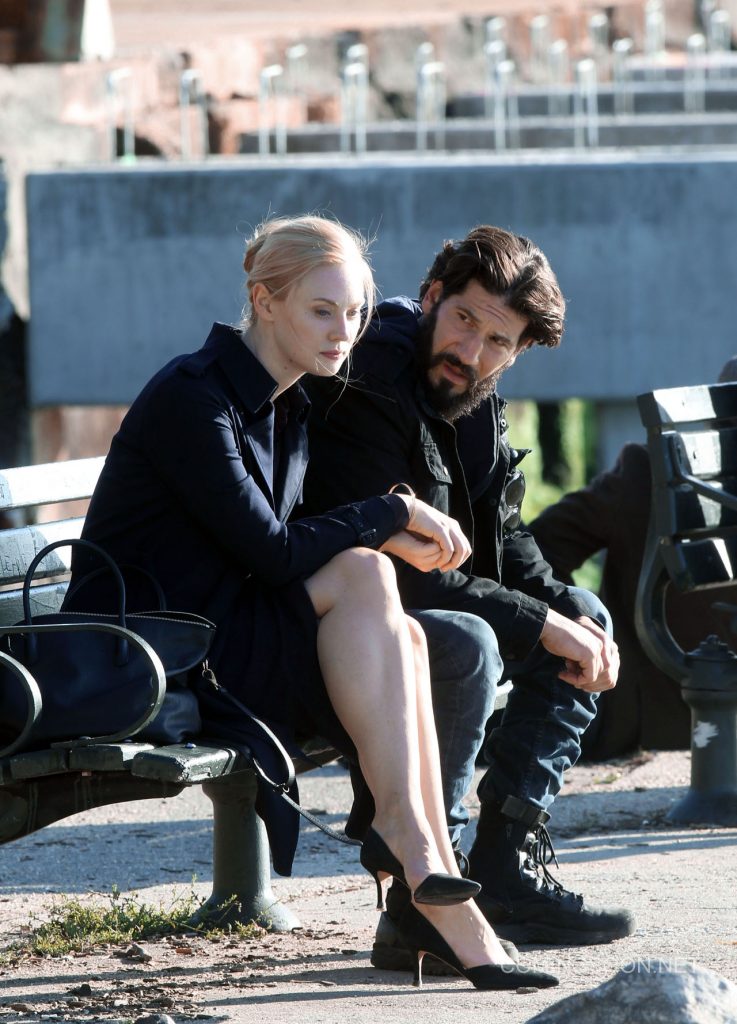 NEW YORK, NY - OCTOBER 05:  Jon Bernthal, Deborah  Ann Woll filming Marvel's "The Punisher"on October 5, 2016 in New York City.  (Photo by JSteve Sands/GC Images)